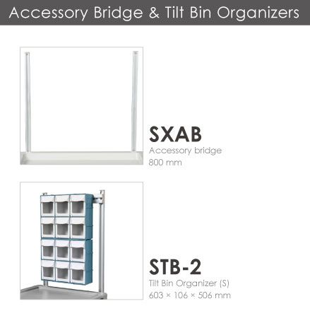 Accessory Bridge & Tilt Bin Organizers.