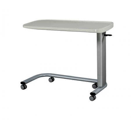 Solid-Surface Top Overbed Table on Castors