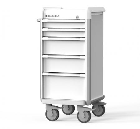 Slim Procedure Cart with Armor Bumper Design (EXN Series) - Procedure Cart with Slimmer Width.