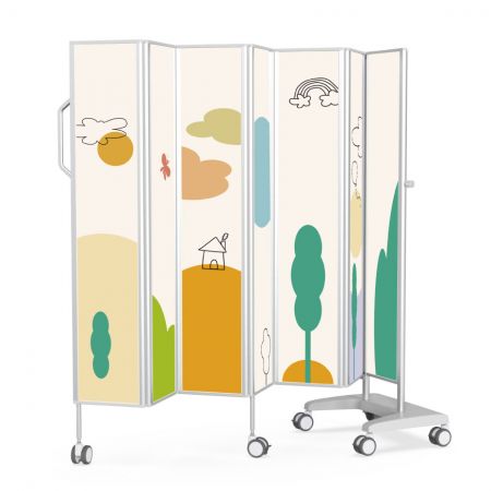 Medical Folding Screen (Fortriss Painter Screen) - Medical Privacy Screen Printed in Beautiful Views, Images, and Icons.