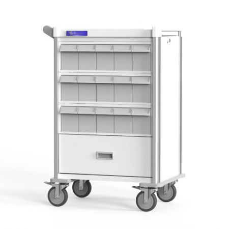 Medication Cart - Medical cart for medication transport and distribution.