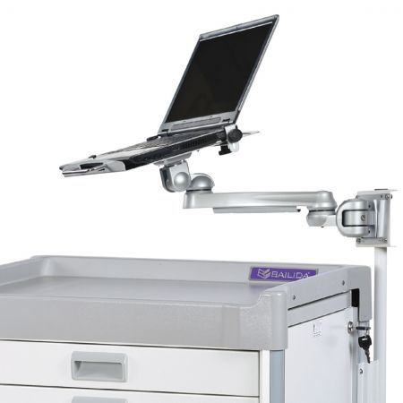 BAILIDA Notebook Holder Set with Long Arm - Medical Laptop Support Arm with VESA