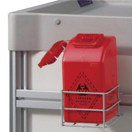 BAILIDA Sharps Container and Side Rail - Disposable Sharps Container with Holder and Side Rail.
