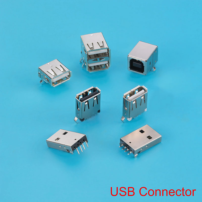 Connecteur de type USB3.0 A, utilisé dans la souris, les claviers et les ordinateurs de bureau.