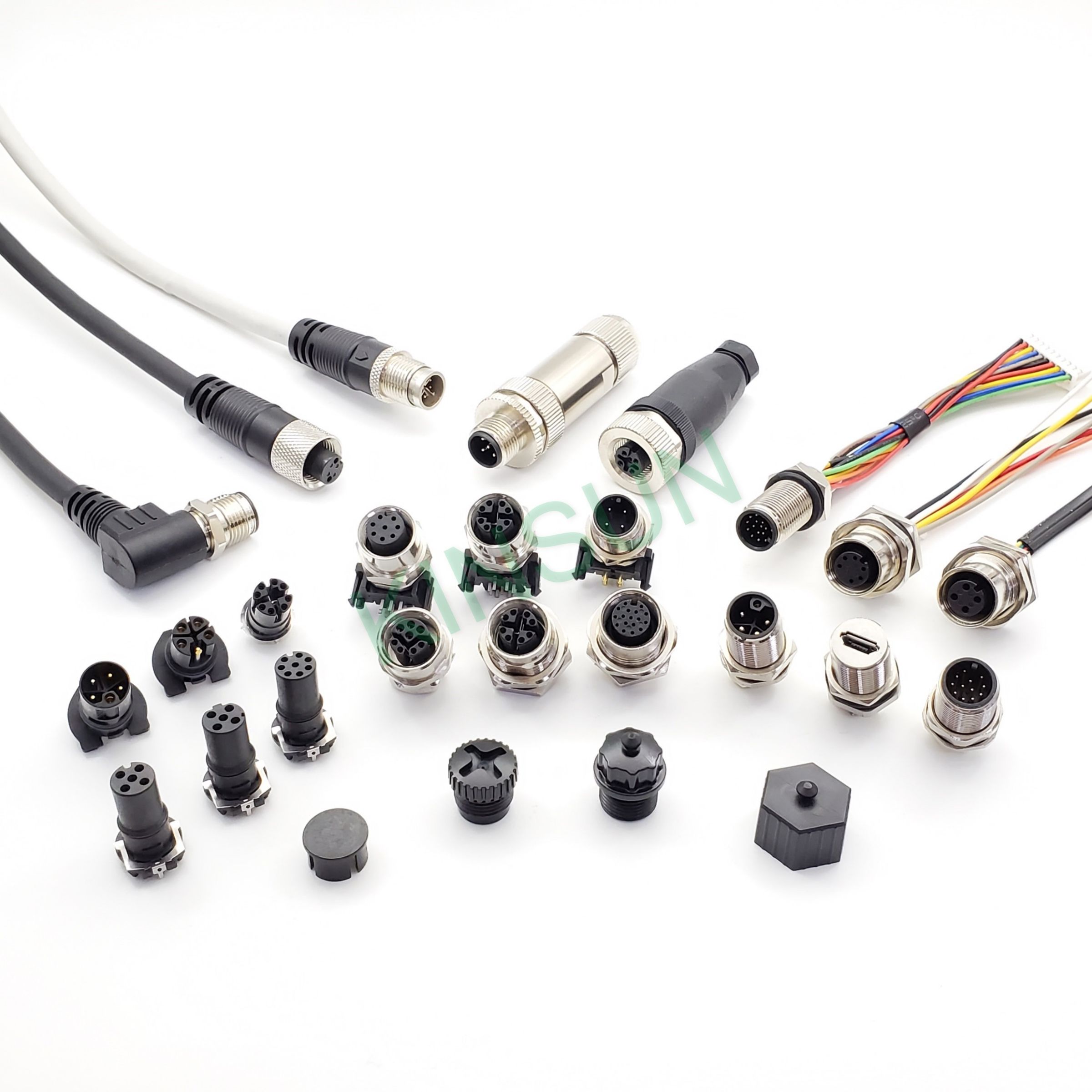 M12 Connector And Cable - Waterproof M12 Panel Mount Connector And Cordset  | Made In Taiwan Waterproof Connectors & Modular Jacks Manufacturer | Kinsun