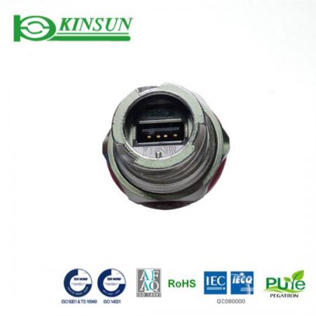Метален водоустойчив USB / A съединител - Водоустойчив конектор Metal Fast Lock