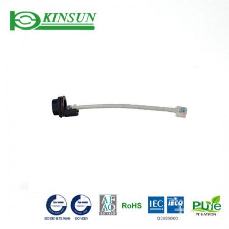 Prise Rj45 Etanche Avec Cable Et Alimentation De Plaquette Fournisseur De Solutions Completes De Connecteurs Etanches De Prises Modulaires Et D Antennes Rf Kinsun