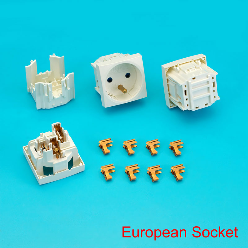 European Socket EU Plug Socket Made in Taiwan Waterproof Connectors & Modular Jacks