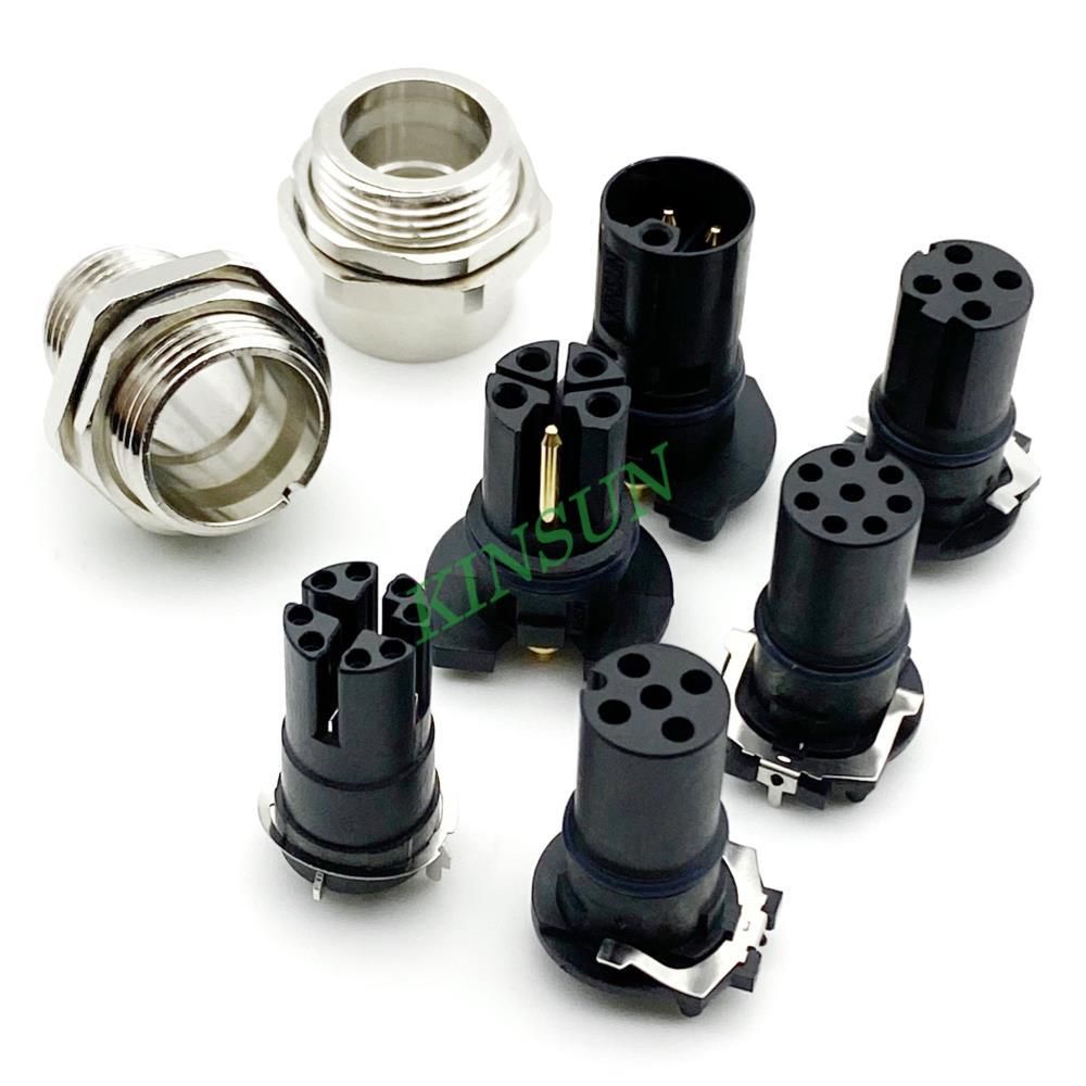 M12 SMT&THR(PIP) Flange Connector Supply Waterproof Connectors