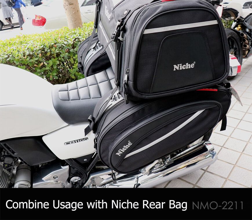 丸型二輪車サドル バッグ製造 | Niche Summit 長年の経験ラウンドシェイプモーターサイクルサドル バッグ開発と大量生産。 | Niche