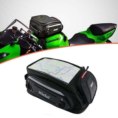 Magnetic Motorcycle Sports Tank Bag Motorbike Map GPS Window Mobile Carry Straps 