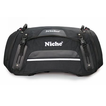 Motorcycle Rear Luggage Rack bag, buckle and zipper closure, using premium materials, durable and waterproof.