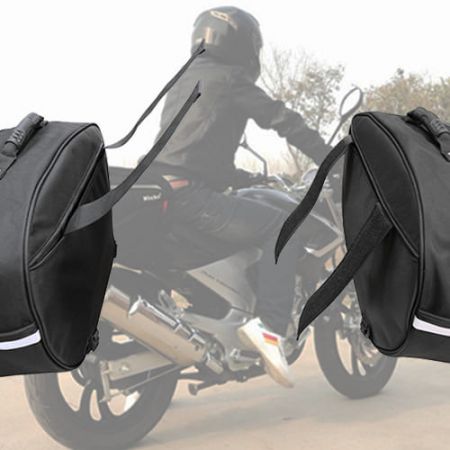 Adjustable Strong Velcro Straps easily connet Saddle bag to your bike. Hook and Loop Velcro straps can be tucked into zipper pocket at the back.