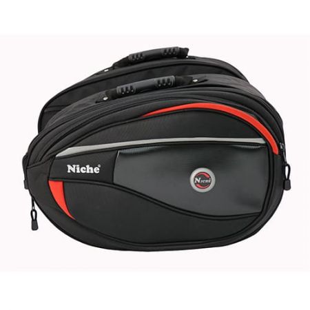 Universal Motorcycle Saddlebags set build with heavy-duty 1680D nylon water-resistant backing for maximum weather and abrasion protection.