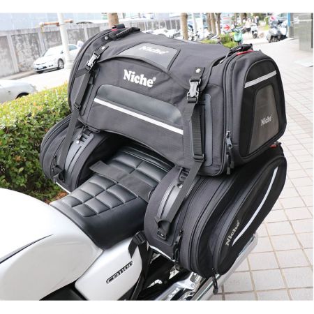 Vodotěsná sada zadních sedadel na motocykl, kombinace brašny na sedlo Zadní taška na dlouhou jízdu.