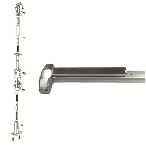 Grade 1 Concealed Vertical Rod Exit Device Door Closer Hardware D D