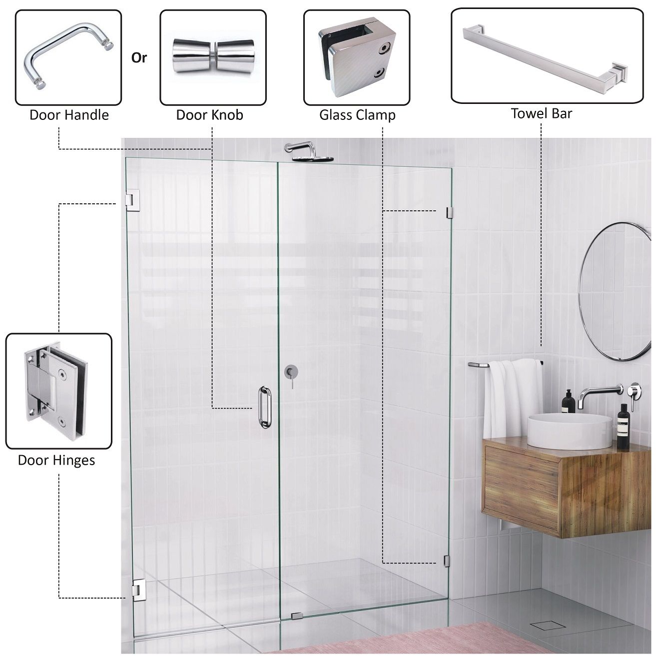 Glass Shower Door - Glass shower door
