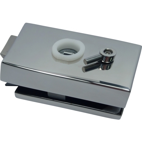 Glass Patch Lock - Square series Mechanical Latch with Indicator Switch