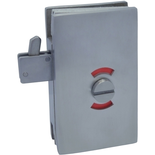 Glass Patch Lock - Square series Hook Latch with Indicator Switch