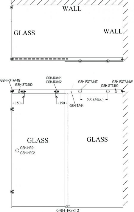 Instalação de vidro a vidro
