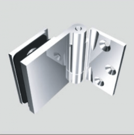 Glass Free Hinge, Glass to Wall, Inswing, 90 degree - Glass Free Hinge, Glass to Wall, Inswing, 90 degree
