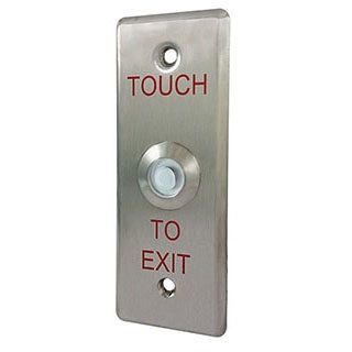 Touch type exit switch with narrow faceplate - Exit Switch with narrow faceplate