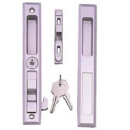 Maçaneta da porta deslizante nivelada - Conjunto de maçanetas para portas deslizantes embutidas, com fechadura com chave.