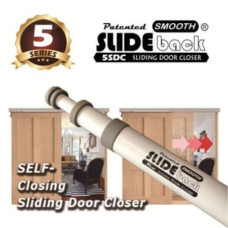 5 Series SLIDEback Sliding Door Closer - Self closing sliding door closer, SLIDE back
