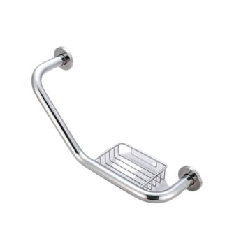 1 1/4" Stainless steel safety rails with soap case