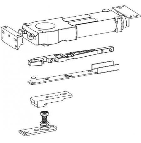 Transom concealed overhead door closer similar to Dorma RTS 85