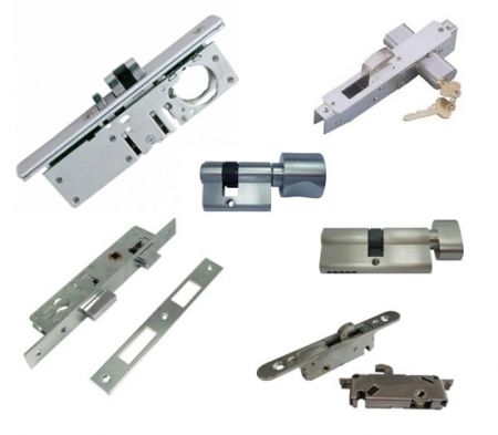 Door Lock and Cylinder - Deadlatch, hookbolt and deadbolt for mortise lock set