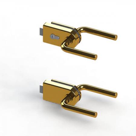 Glass Patch Lock set with megnetic latch - Glass Door Lock with magnetic latch and radius cover