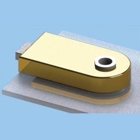 Glass Patch Lock with magnetic latch, Dummy type - Glass Door Lock with magnetic latch and radius cover
