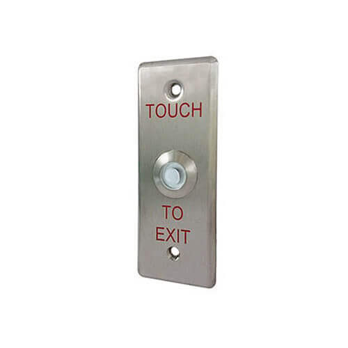 Botão de pressão, liberação de porta de emergência, interruptor de chave