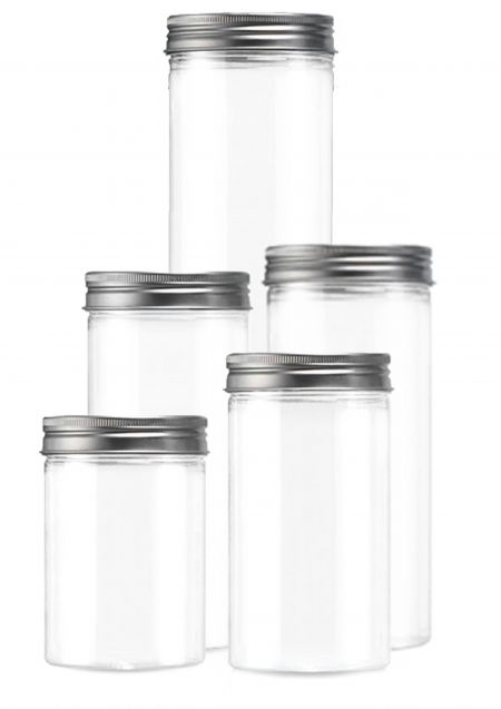 Other PET / 70mm Cylindrical Jar - PET 70mm Cylindrical Jar