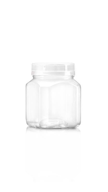 PET 63mm Series Wide Mouth Jar (A318) - 300 ml PET Octagonal Jar with Certification FSSC, HACCP, ISO22000, IMS, BV