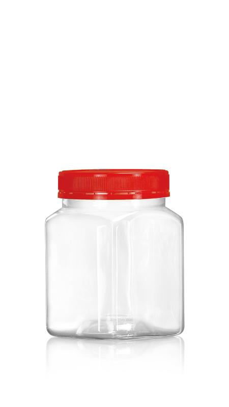PET 89mm Series Wide Mouth Jar (D808) - 850 ml PET Octagonal Jar with Certification FSSC, HACCP, ISO22000, IMS, BV
