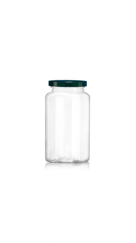 PET 63mm Series Wide Mouth Jar (WM438) - 460 ml PET Octagonal Jar with Metalic Lid and Certification FSSC, HACCP, ISO22000, IMS, BV