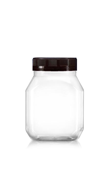 PET 63mm Series Wide Mouth Jar (B401) - 400 ml PET Rectangle Taper Jar with Certification FSSC, HACCP, ISO22000, IMS, BV
