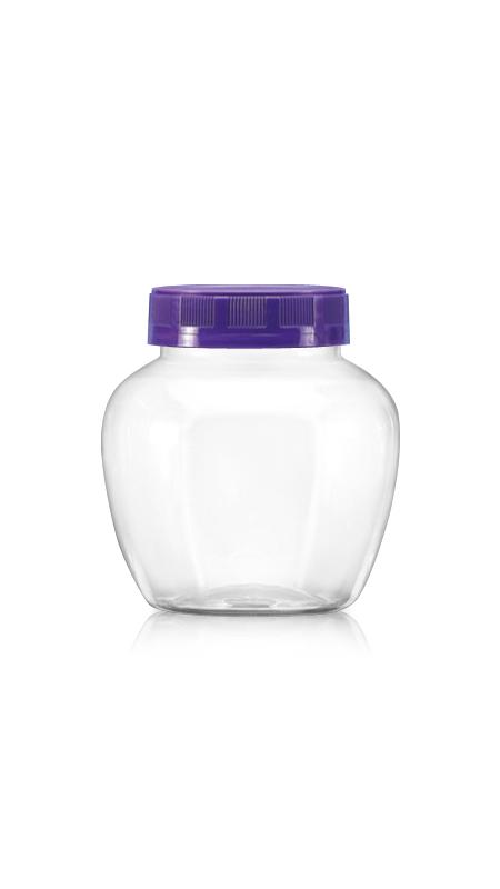 PET 63mm Series Wide Mouth Jar (B460) - 450 ml PET Apple Shape Jar with Certification FSSC, HACCP, ISO22000, IMS, BV