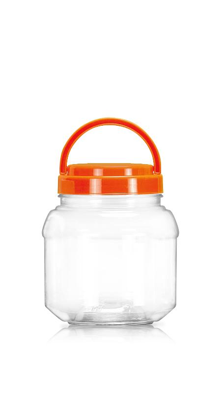 PET 89mm Series Wide Mouth Jar (D1000F) - 1000 ml PET Round Jar with Certification FSSC, HACCP, ISO22000, IMS, BV