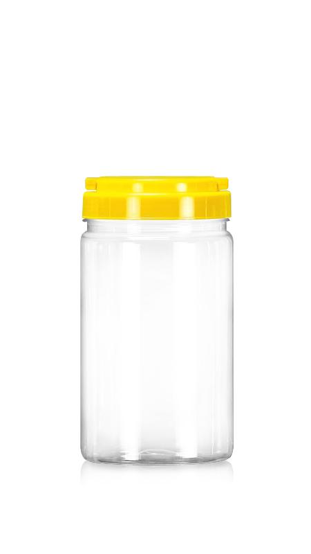 PET 89mm Series Wide Mouth Jar (D1009) - 1000 ml PET Round Jar with Certification FSSC, HACCP, ISO22000, IMS, BV