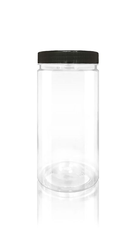 PET 89mm Series Wide Mouth Jar (D1119) - 1100 ml PET Round Jar with Certification FSSC, HACCP, ISO22000, IMS, BV