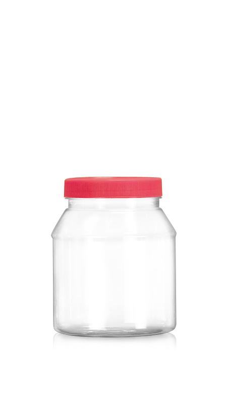 PET 89mm Series Wide Mouth Jar (D1200) - 1200 ml PET Round Jar with Certification FSSC, HACCP, ISO22000, IMS, BV