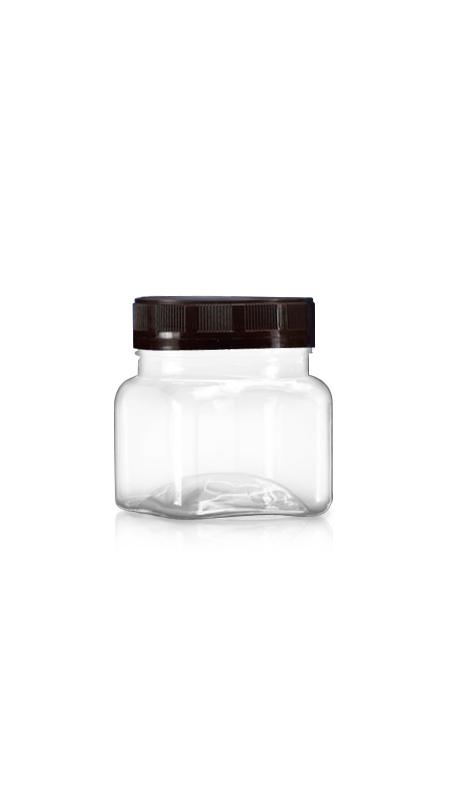 PET 63mm Series Wide Mouth Jar (A204) - 200 ml PET Square Jar with Certification FSSC, HACCP, ISO22000, IMS, BV