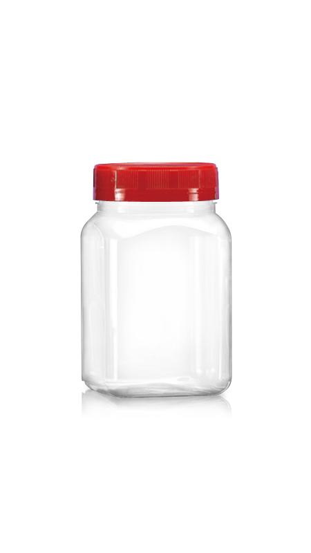 PET 63mm Series Wide Mouth Jar (B404) - 400 ml PET Square Jar with Certification FSSC, HACCP, ISO22000, IMS, BV