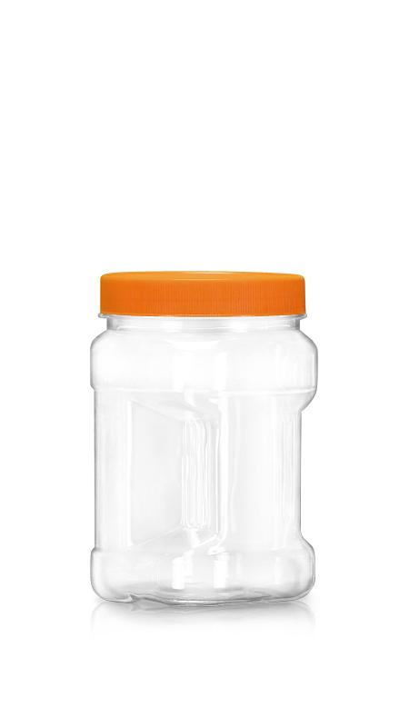 PET 89mm Series Wide Mouth Jar (D694) - 700 ml PET Square Grip Jar with Certification FSSC, HACCP, ISO22000, IMS, BV