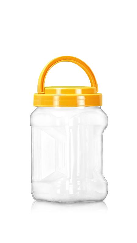 PET 89mm Series Wide Mouth Jar (D804) - 800 ml PET Square Grip Jar with Certification FSSC, HACCP, ISO22000, IMS, BV