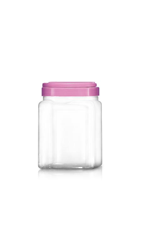 PET 120mm Series Wide Mouth Jar (J2004) - 2200 ml PET Square Jar with Certification FSSC, HACCP, ISO22000, IMS, BV