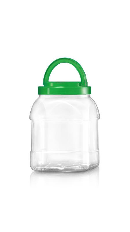 PET 120mm Series Wide Mouth Jar (J2804) - 2900 ml PET Square Sharp Jar with Certification FSSC, HACCP, ISO22000, IMS, BV